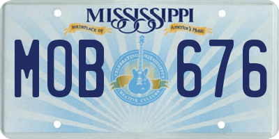 MS license plate MOB676