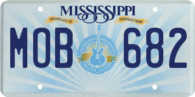 MS license plate MOB682