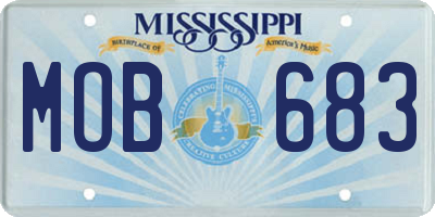 MS license plate MOB683