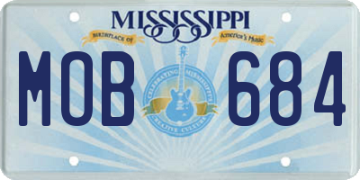 MS license plate MOB684