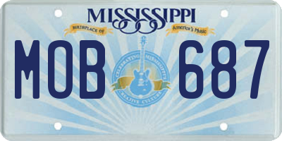 MS license plate MOB687