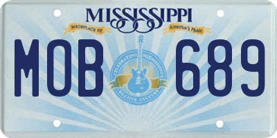 MS license plate MOB689