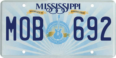 MS license plate MOB692