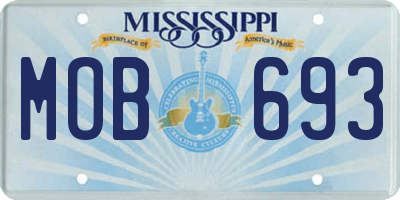MS license plate MOB693