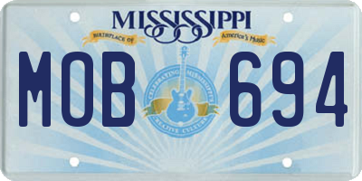 MS license plate MOB694