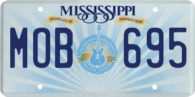 MS license plate MOB695