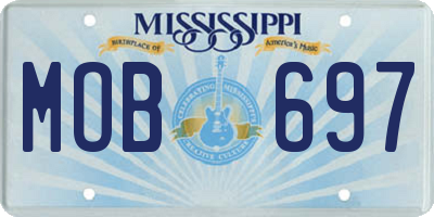 MS license plate MOB697