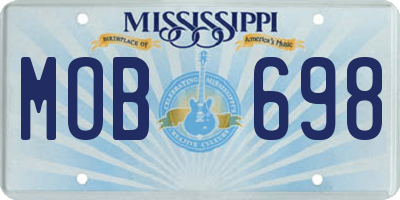 MS license plate MOB698
