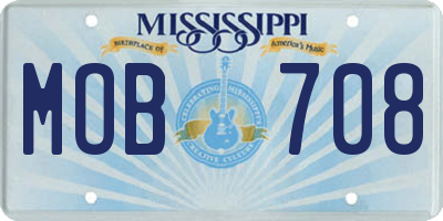 MS license plate MOB708
