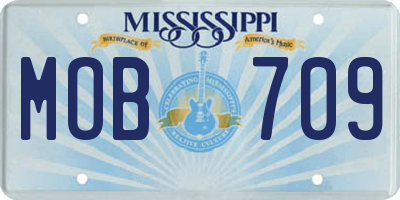 MS license plate MOB709