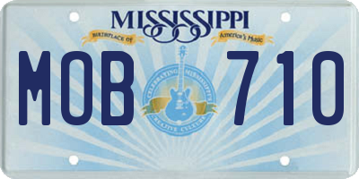 MS license plate MOB710