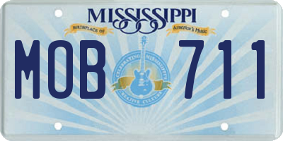 MS license plate MOB711