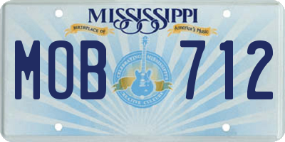 MS license plate MOB712