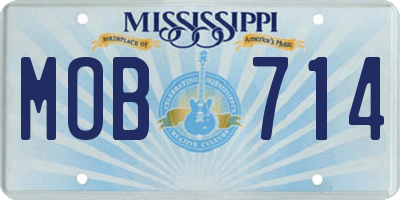 MS license plate MOB714