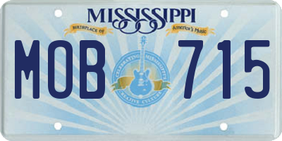 MS license plate MOB715
