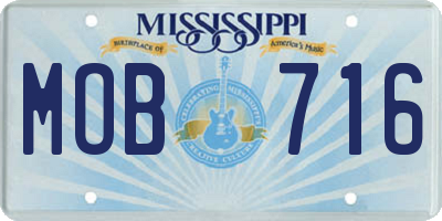 MS license plate MOB716