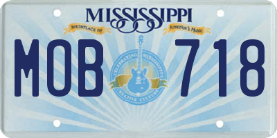 MS license plate MOB718