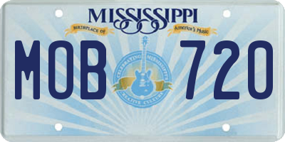MS license plate MOB720