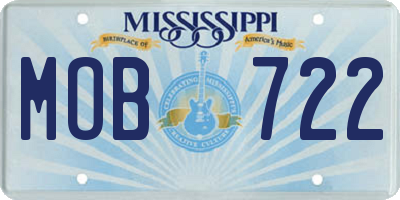 MS license plate MOB722