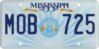 MS license plate MOB725