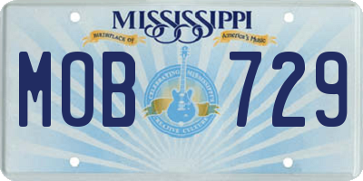 MS license plate MOB729