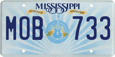MS license plate MOB733