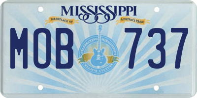 MS license plate MOB737