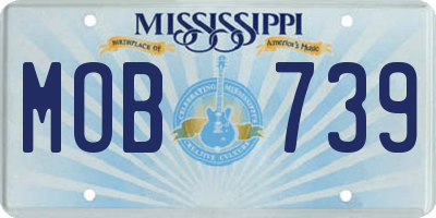 MS license plate MOB739