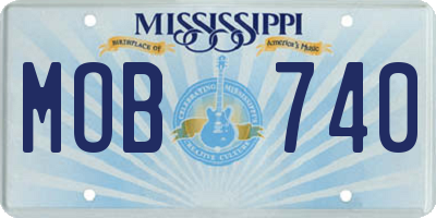 MS license plate MOB740