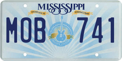 MS license plate MOB741