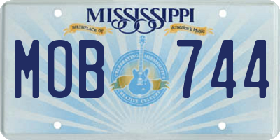 MS license plate MOB744