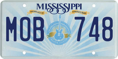 MS license plate MOB748