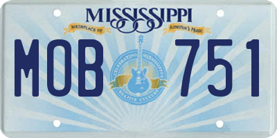MS license plate MOB751