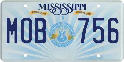 MS license plate MOB756
