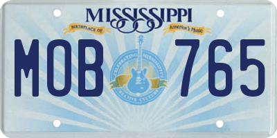 MS license plate MOB765