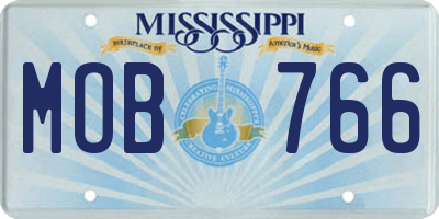 MS license plate MOB766