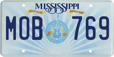 MS license plate MOB769