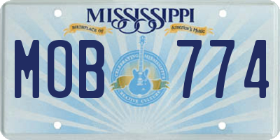 MS license plate MOB774
