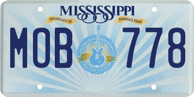MS license plate MOB778