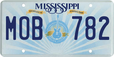 MS license plate MOB782