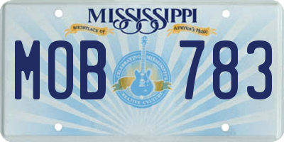 MS license plate MOB783
