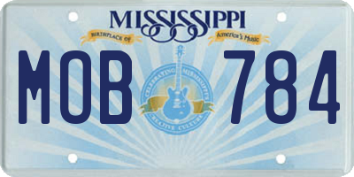 MS license plate MOB784