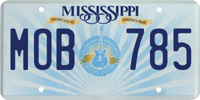 MS license plate MOB785