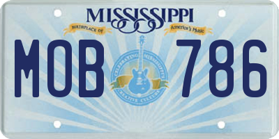 MS license plate MOB786