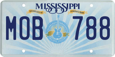 MS license plate MOB788