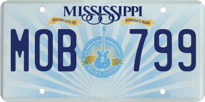MS license plate MOB799