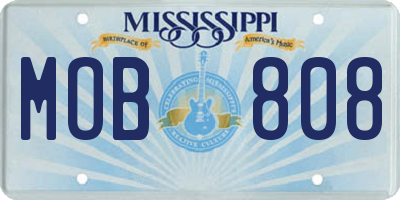MS license plate MOB808