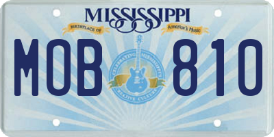 MS license plate MOB810