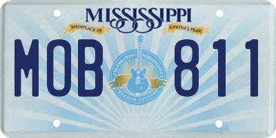 MS license plate MOB811