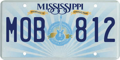 MS license plate MOB812